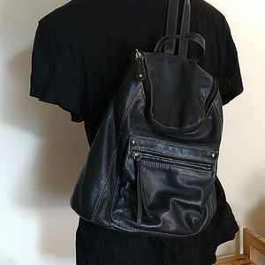 Little Black Backpack - Tignanello - Black Leather